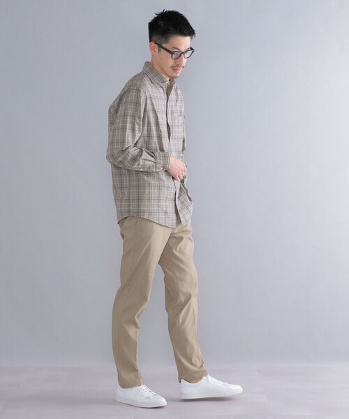 SHIPS（シップス）の「SHIPS:〈ストレッチ〉ウオーム ブラッシュド ノープリーツ パンツ（チノパンツ・メンズ・グレー/オリーブ/カーキ/ダークグレー・34/32/30/31/33/29）」の12枚目の写真