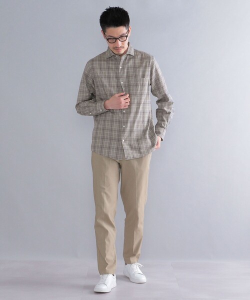 SHIPS（シップス）の「SHIPS:〈ストレッチ〉ウオーム ブラッシュド ノープリーツ パンツ（チノパンツ・メンズ・グレー/オリーブ/カーキ/ダークグレー・34/32/30/31/33/29）」の13枚目の写真