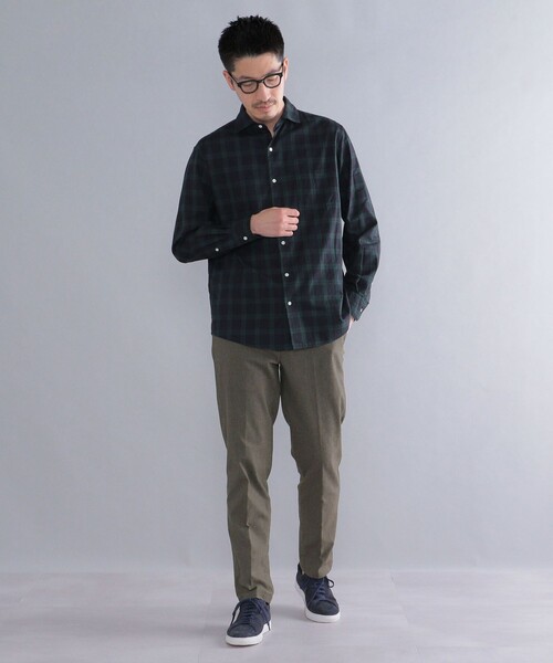 SHIPS（シップス）の「SHIPS:〈ストレッチ〉ウオーム ブラッシュド ノープリーツ パンツ（チノパンツ・メンズ・グレー/オリーブ/カーキ/ダークグレー・34/32/30/31/33/29）」の21枚目の写真