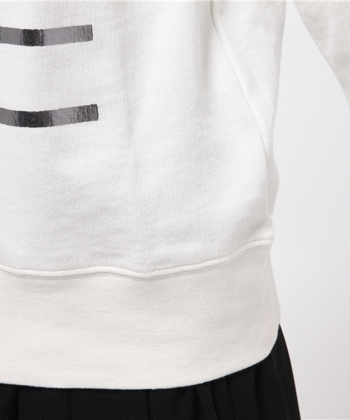 CIAOPANIC（チャオパニック）の「【Ciaopanic】箔プリントボーダー裏毛PO（Tシャツ/カットソー・レディース・ホワイト/ネイビー・FREE）」の8枚目の写真