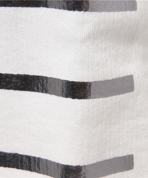 CIAOPANIC（チャオパニック）の「【Ciaopanic】箔プリントボーダー裏毛PO（Tシャツ/カットソー・レディース・ホワイト/ネイビー・FREE）」の9枚目の写真