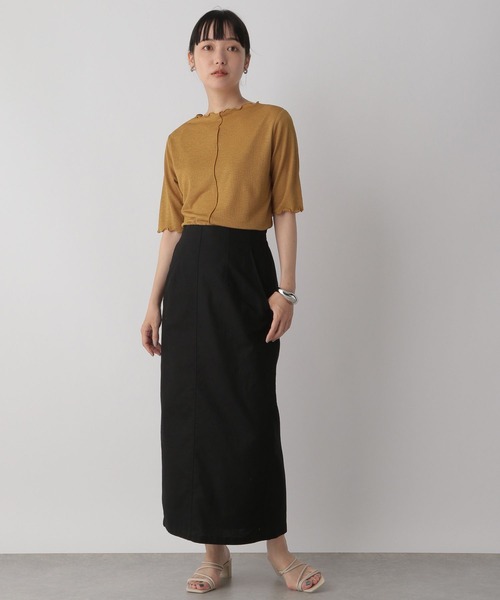 LOWRYS FARM(ローリーズファーム)の「シアーメロー5分袖 282354(Tシャツ/カットソー・レディース・ホワイト/ブラック/ブラウン/アイボリー・FREE)」の11枚目の写真