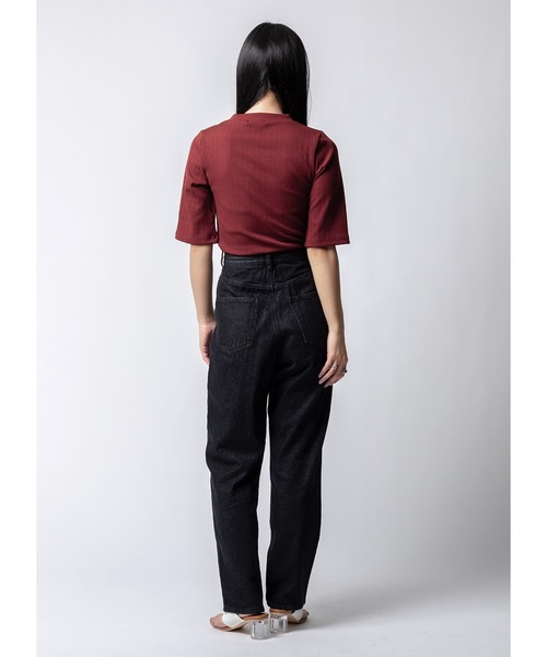 ネックスリットトップス（Tシャツ/カットソー）｜Adoon plain