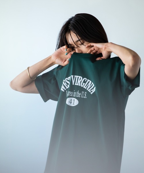 Setens セテンス Setens セテンス West Tシャツ カットソー Virginia Setens セテンス のファッション トップス ロゴ