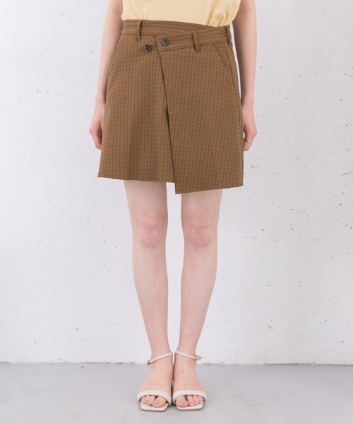 KBF(ケイビーエフ)の「リメイクラップミニスカート(スカート・レディース・グレー/ブラウン・ONE)」の14枚目の写真