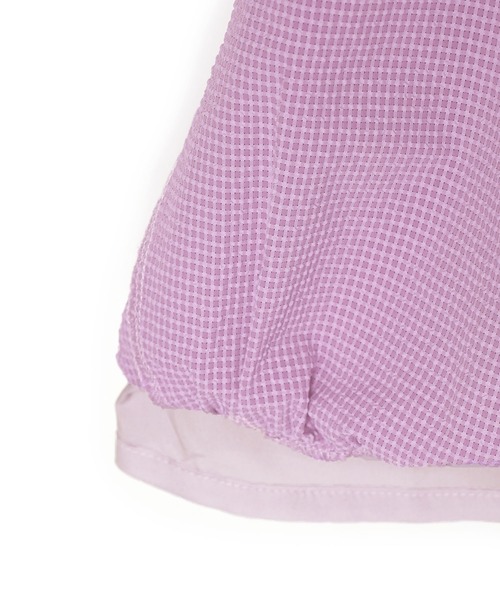 w closet(ダブルクローゼット)の「スクエアネックバルーン袖ティアードワンピース(ワンピース・レディース・ラベンダー/ライトベージュ・FREE)」の11枚目の写真