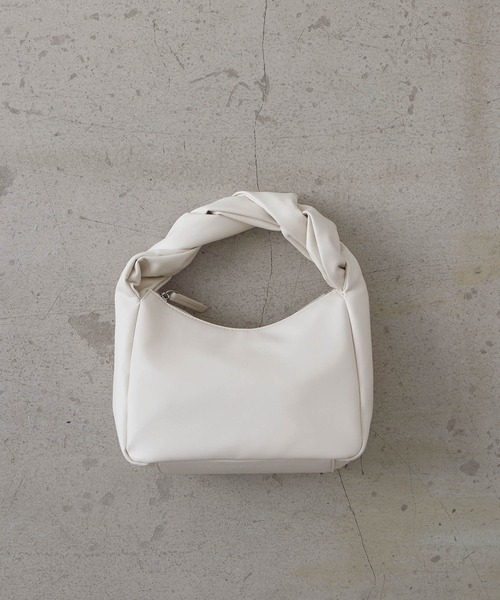 EFOLE(エフォル)の「【EFOLE】ツイストハンドル ミニバッグ(ハンドバッグ・レディース・ホワイト/ブラック・FREE)」の1枚目の写真