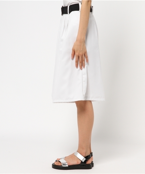 SENSE OF PLACE by URBAN RESEARCH（センスオブプレイスバイアーバンリサーチ）の「ベルト付ストライプガウチョパンツ（その他パンツ・レディース・ネイビー/ホワイト/グレー・36/38）」の5枚目の写真