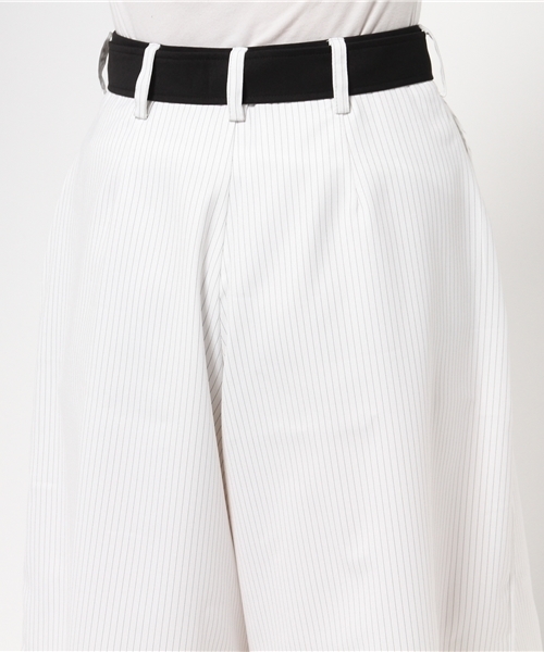 SENSE OF PLACE by URBAN RESEARCH（センスオブプレイスバイアーバンリサーチ）の「ベルト付ストライプガウチョパンツ（その他パンツ・レディース・ネイビー/ホワイト/グレー・36/38）」の10枚目の写真