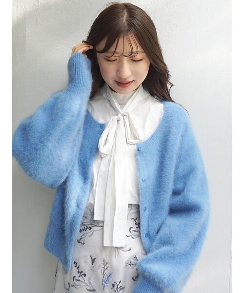 MERCURYDUO（マーキュリーデュオ）の「FOX3WAYニットカーディガン（カーディガン/ボレロ・レディース・ラベンダー/ブルー/ピンク/チャコールグレー・FREE）」の21枚目の写真