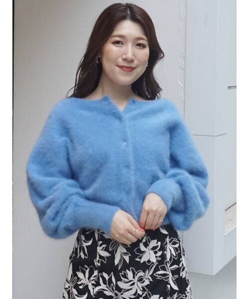 MERCURYDUO（マーキュリーデュオ）の「FOX3WAYニットカーディガン（カーディガン/ボレロ・レディース・ラベンダー/ブルー/ピンク/チャコールグレー・FREE）」の6枚目の写真