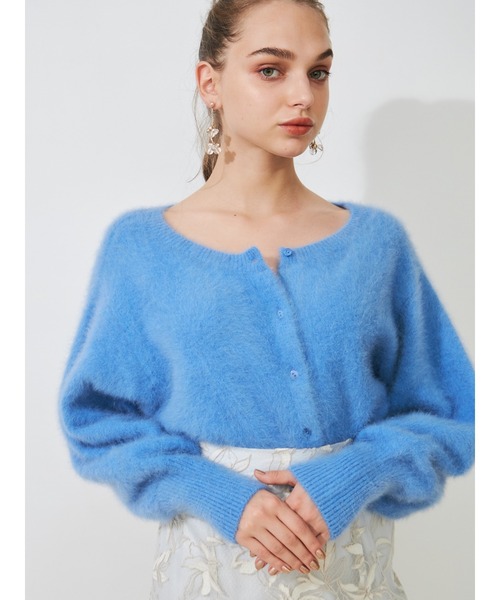 MERCURYDUO（マーキュリーデュオ）の「FOX3WAYニットカーディガン（カーディガン/ボレロ・レディース・ラベンダー/ブルー/ピンク/チャコールグレー・FREE）」の8枚目の写真