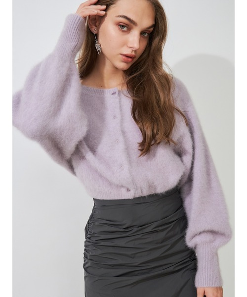 MERCURYDUO（マーキュリーデュオ）の「FOX3WAYニットカーディガン（カーディガン/ボレロ・レディース・ラベンダー/ブルー/ピンク/チャコールグレー・FREE）」の11枚目の写真