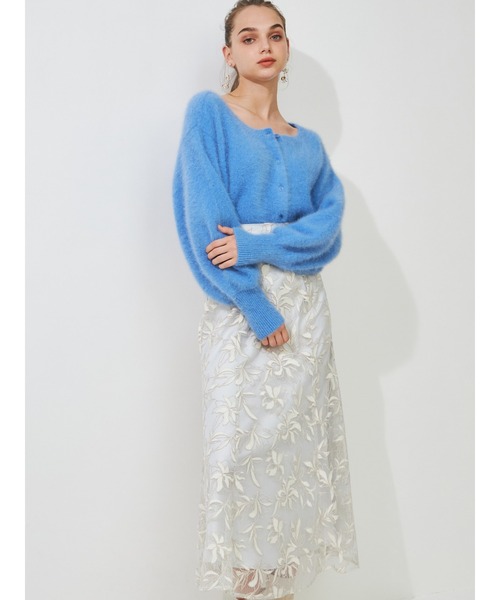 MERCURYDUO（マーキュリーデュオ）の「FOX3WAYニットカーディガン（カーディガン/ボレロ・レディース・ラベンダー/ブルー/ピンク/チャコールグレー・FREE）」の10枚目の写真