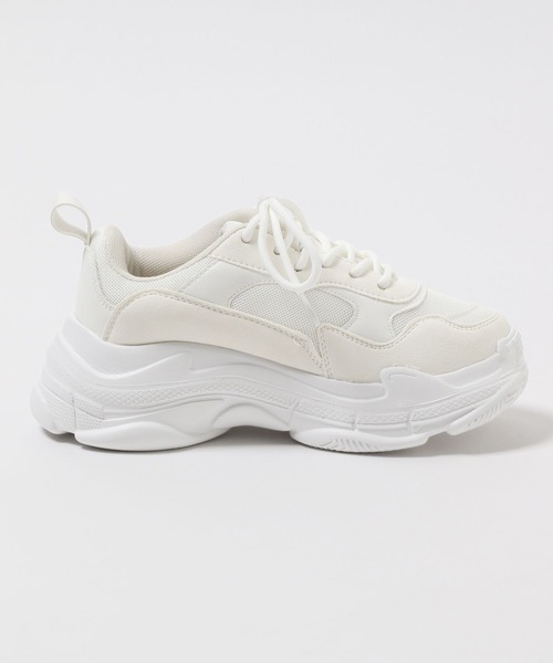 Andemiu（アンデミュウ）の「ダッドスニーカー285779（スニーカー・レディース・ホワイト・M/L）」の4枚目の写真