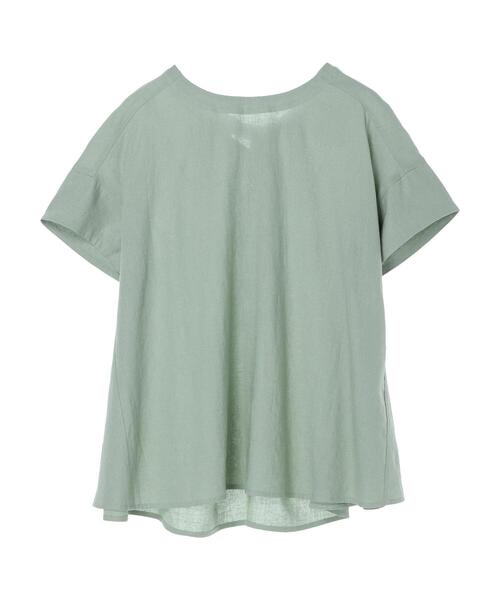 AMERICAN HOLIC（アメリカンホリック）の「リネンブレンドバックリボンブラウス（シャツ/ブラウス・レディース・イエロー/ミント/チャコールグレー/ストライプ・L/M）」の5枚目の写真