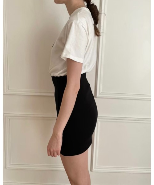 epine（エピヌ）の「Ee tee rib tight onepiece（ワンピース・レディース・ホワイト/ブラック/ブラック系その他・FREE）」の12枚目の写真
