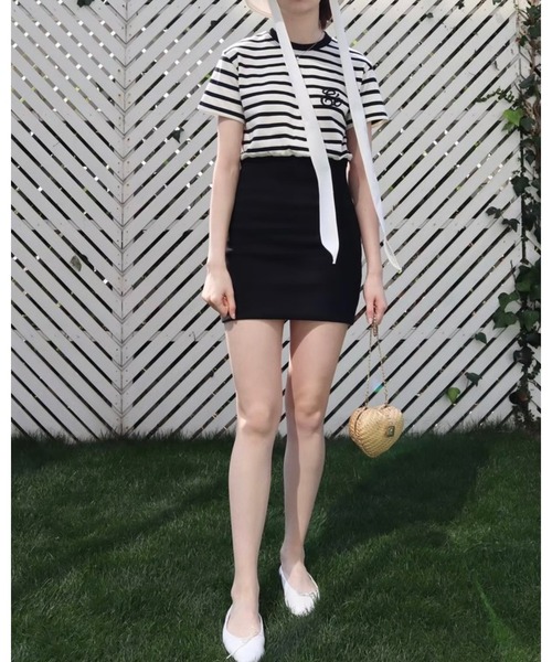 epine（エピヌ）の「Ee tee rib tight onepiece（ワンピース・レディース・ホワイト/ブラック/ブラック系その他・FREE）」の18枚目の写真