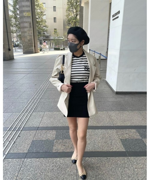 epine（エピヌ）の「Ee tee rib tight onepiece（ワンピース・レディース・ホワイト/ブラック/ブラック系その他・FREE）」の19枚目の写真