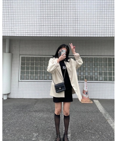 epine（エピヌ）の「Ee tee rib tight onepiece（ワンピース・レディース・ホワイト/ブラック/ブラック系その他・FREE）」の9枚目の写真