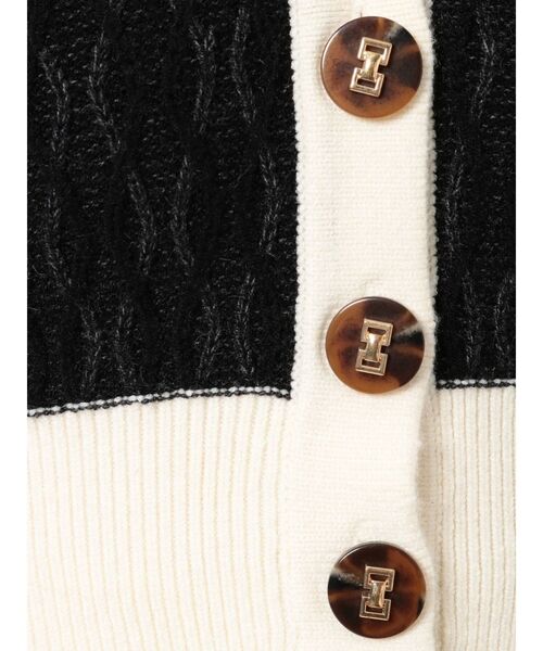 RESEXXY(リゼクシー)の「バイカラーニットカーディガン【セットアップ着用可能】(カーディガン/ボレロ・レディース・ブラック/オフホワイト/ピンク/ブルー・FREE)」の21枚目の写真