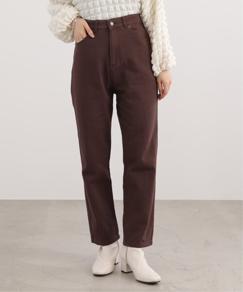 RAY CASSIN(レイカズン)の「カツラギストレートパンツ(チノパンツ・レディース・ブラック/ピンク/キナリ/ブラウン・FREE)」の3枚目の写真