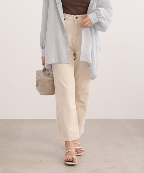 RAY CASSIN(レイカズン)の「カツラギストレートパンツ(チノパンツ・レディース・ブラック/ピンク/キナリ/ブラウン・FREE)」の2枚目の写真