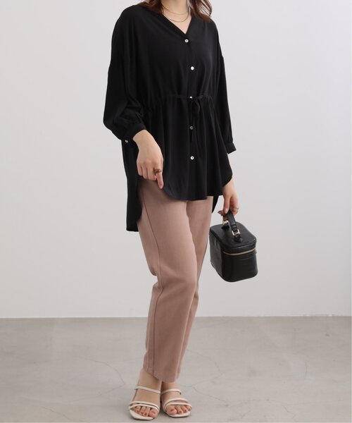 RAY CASSIN(レイカズン)の「カツラギストレートパンツ(チノパンツ・レディース・ブラック/ピンク/キナリ/ブラウン・FREE)」の16枚目の写真