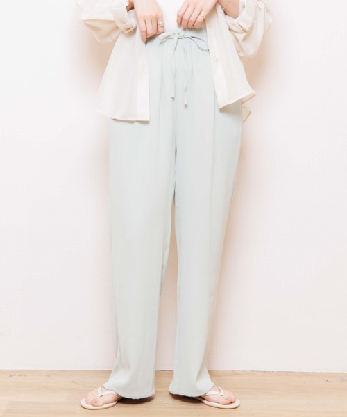 flower（フラワー）の「リラックスハイウエストロングパンツ（その他パンツ・レディース・パープル/グリーン・FREE）」の2枚目の写真