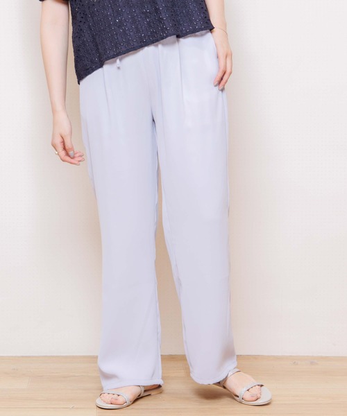 flower（フラワー）の「リラックスハイウエストロングパンツ（その他パンツ・レディース・パープル/グリーン・FREE）」の4枚目の写真
