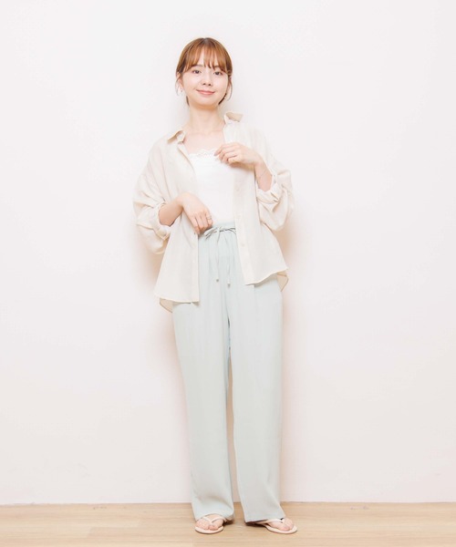 flower（フラワー）の「リラックスハイウエストロングパンツ（その他パンツ・レディース・パープル/グリーン・FREE）」の15枚目の写真