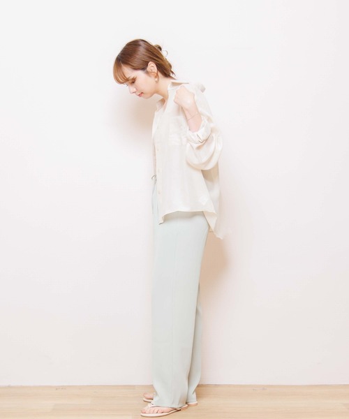 flower（フラワー）の「リラックスハイウエストロングパンツ（その他パンツ・レディース・パープル/グリーン・FREE）」の11枚目の写真