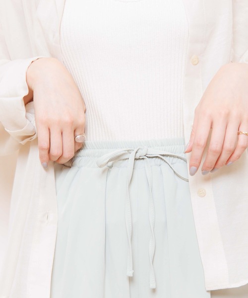 flower（フラワー）の「リラックスハイウエストロングパンツ（その他パンツ・レディース・パープル/グリーン・FREE）」の9枚目の写真