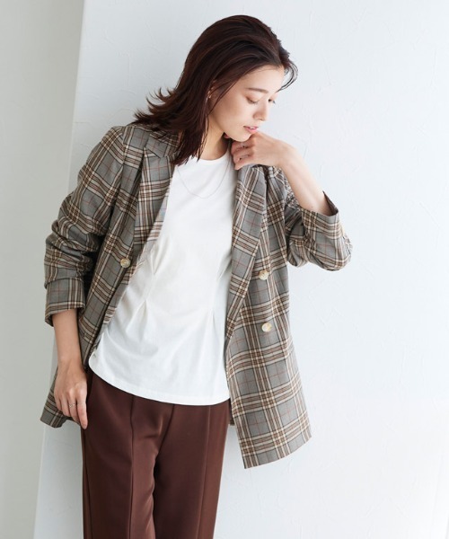 Pierrot(ピエロ)の「スタイルアップカットソー(Tシャツ/カットソー・レディース・オフホワイト/ブラック/ネイビー/ピンク系その他・M/L)」の15枚目の写真