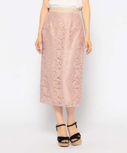 チュール刺繍タイトスカート スカート Misch Masch ミッシュマッシュ のファッション