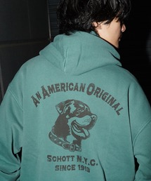 schott（ショット）の「【WEB LIMITED】Schott/ショット/OVERDYE HOODED SWEAT WATCH DOG/オーバーダイ パーカー ウォッチドッグ（パーカー・メンズ）」