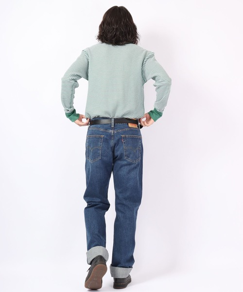 JEMORGAN(ジェーイーモーガン)の「JEMORGAN ワッフルボーダー長袖クルーネック(パック入)(Tシャツ/カットソー・メンズ・ホワイト×グリーン/杢グレー/レッド系その他/ホワイト×ネイビー/ナチュラル/チャコール・S/M/L/XL)」の11枚目の写真