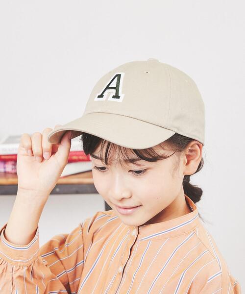 coen(コーエン)の「カレッジロゴ刺繍ツイルキャップ(キャップ・キッズ・ブラック/ベージュ・54cm/56cm)」の4枚目の写真