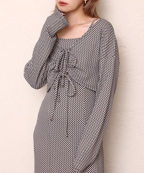 one after another NICE CLAUP（ワンアフターアナザーナイスクラップ）の「1着で着回し広がる。マルチWAYセットワンピース（ワンピース・レディース・グレイッシュベージュ/ライトピンク/ブラック/ブラウン系その他・FREE）」の3枚目の写真