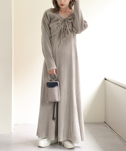 one after another NICE CLAUP（ワンアフターアナザーナイスクラップ）の「1着で着回し広がる。マルチWAYセットワンピース（ワンピース・レディース・グレイッシュベージュ/ライトピンク/ブラック/ブラウン系その他・FREE）」の16枚目の写真