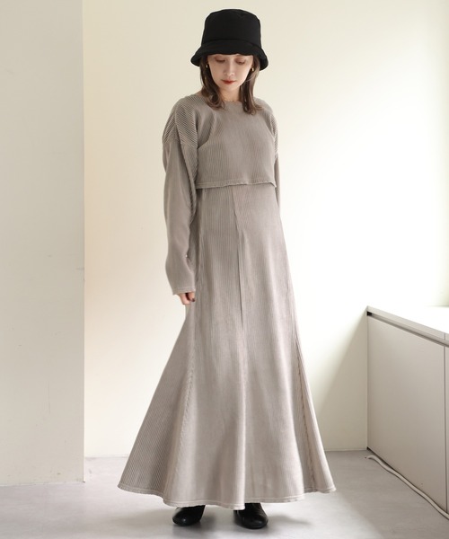 one after another NICE CLAUP（ワンアフターアナザーナイスクラップ）の「1着で着回し広がる。マルチWAYセットワンピース（ワンピース・レディース・グレイッシュベージュ/ライトピンク/ブラック/ブラウン系その他・FREE）」の17枚目の写真