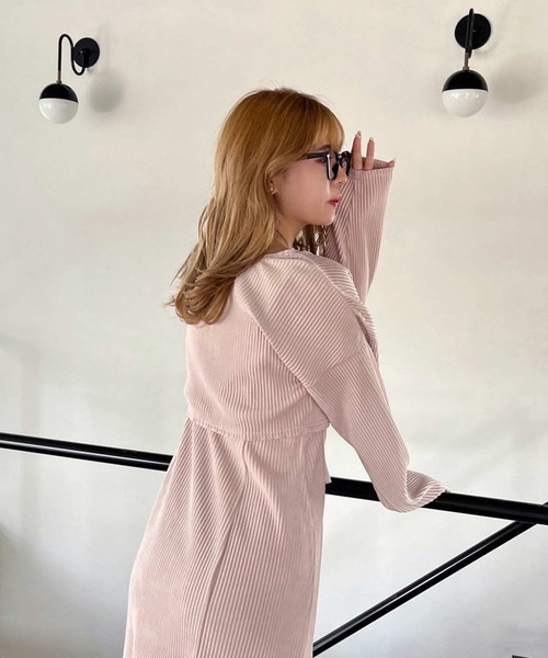 one after another NICE CLAUP（ワンアフターアナザーナイスクラップ）の「1着で着回し広がる。マルチWAYセットワンピース（ワンピース・レディース・グレイッシュベージュ/ライトピンク/ブラック/ブラウン系その他・FREE）」の12枚目の写真