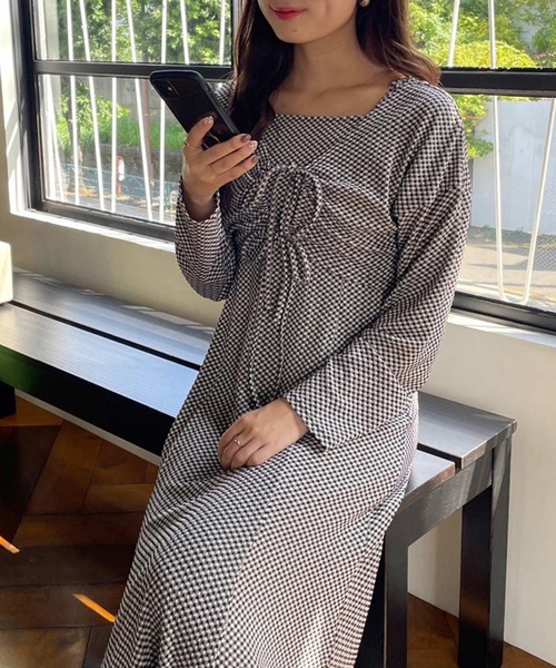 one after another NICE CLAUP（ワンアフターアナザーナイスクラップ）の「1着で着回し広がる。マルチWAYセットワンピース（ワンピース・レディース・グレイッシュベージュ/ライトピンク/ブラック/ブラウン系その他・FREE）」の9枚目の写真