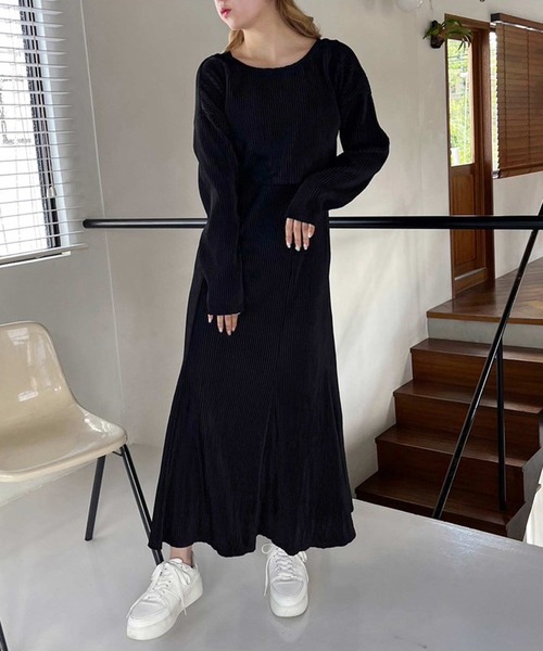 one after another NICE CLAUP（ワンアフターアナザーナイスクラップ）の「1着で着回し広がる。マルチWAYセットワンピース（ワンピース・レディース・グレイッシュベージュ/ライトピンク/ブラック/ブラウン系その他・FREE）」の5枚目の写真