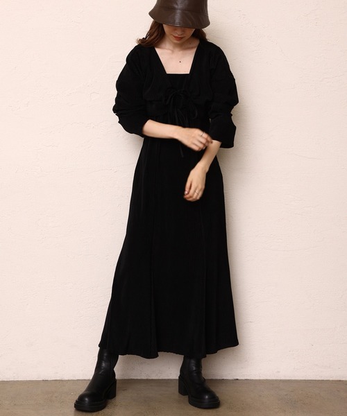 one after another NICE CLAUP（ワンアフターアナザーナイスクラップ）の「1着で着回し広がる。マルチWAYセットワンピース（ワンピース・レディース・グレイッシュベージュ/ライトピンク/ブラック/ブラウン系その他・FREE）」の13枚目の写真