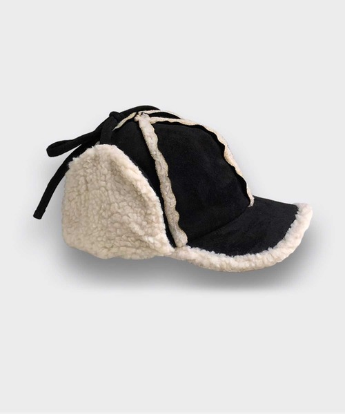 ALTROSE（アルトローズ）の「キャップ [ムートン風フライト]（キャップ・レディース・ブラック/ベージュ/ブラウン/キャメル・FREE）」の10枚目の写真