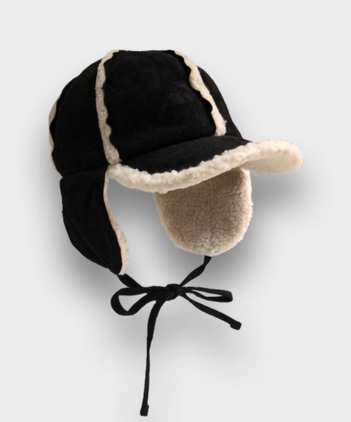 ALTROSE（アルトローズ）の「キャップ [ムートン風フライト]（キャップ・レディース・ブラック/ベージュ/ブラウン/キャメル・FREE）」の14枚目の写真