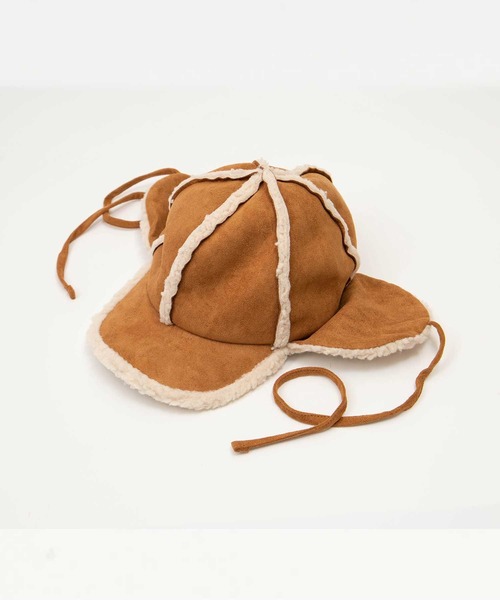 ALTROSE（アルトローズ）の「キャップ [ムートン風フライト]（キャップ・レディース・ブラック/ベージュ/ブラウン/キャメル・FREE）」の12枚目の写真