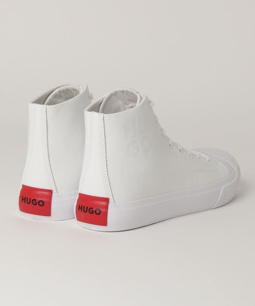 HUGO(ヒューゴ)の「HUGOスタックロゴ バルカナイズソール ハイカット スニーカー(スニーカー・メンズ・ホワイト/ブラック・41/42/44/45/40/43/39)」の10枚目の写真