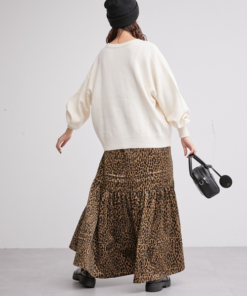 CIAOPANIC TYPY(チャオパニックティピー)の「□【新色追加】【OSORO】スウェットライクニット(ニット/セーター・レディース・グレー/ブラック/グリーン/ピンク/ホワイト系その他/イエロー/ブルー/ブラウン・ONE SIZE)」の17枚目の写真